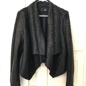 C. Luce Women’s Textured Faux Leather Jacket